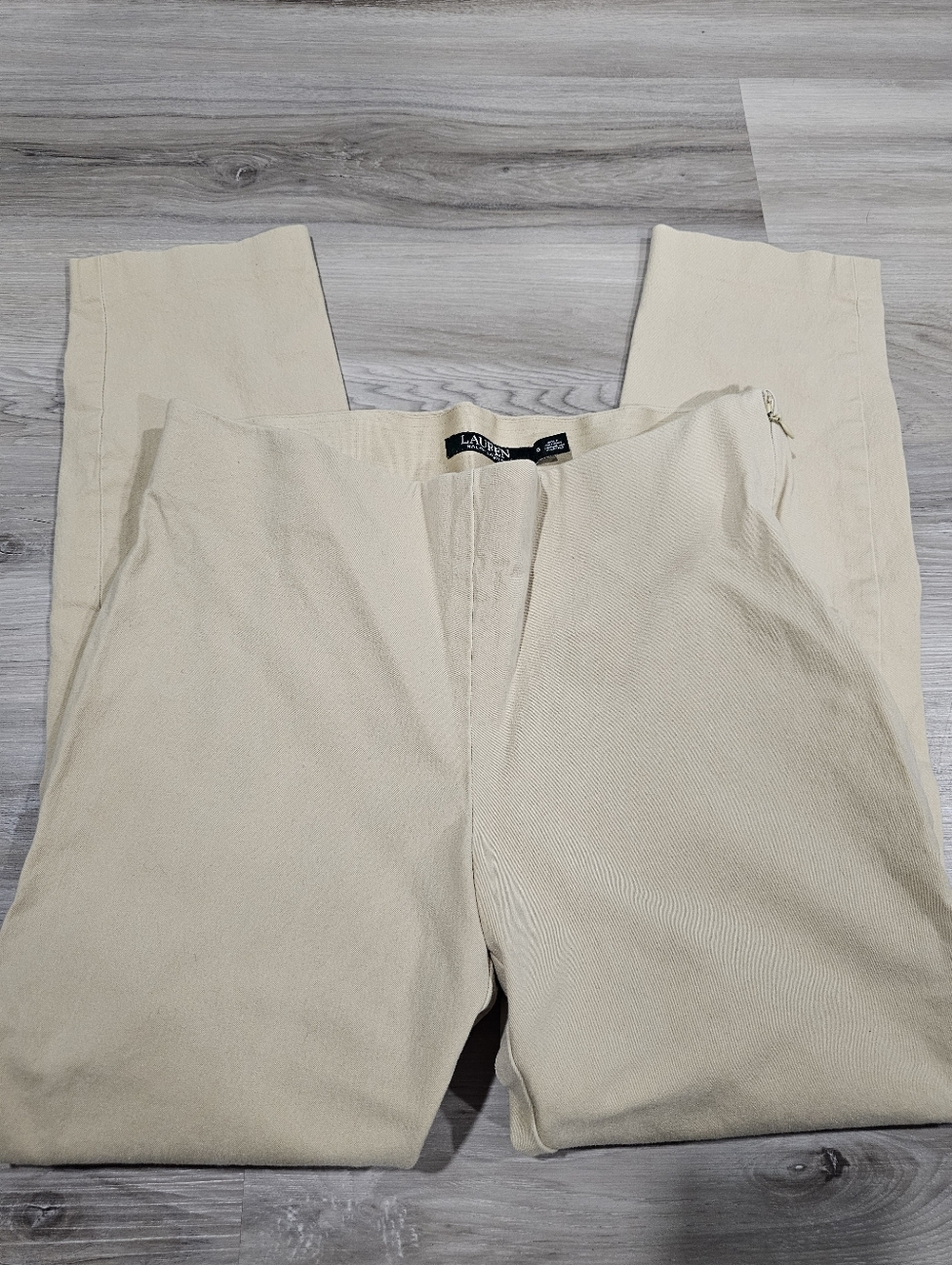 Lauren Ralph Lauren Cream/Tan Form Fit Pants